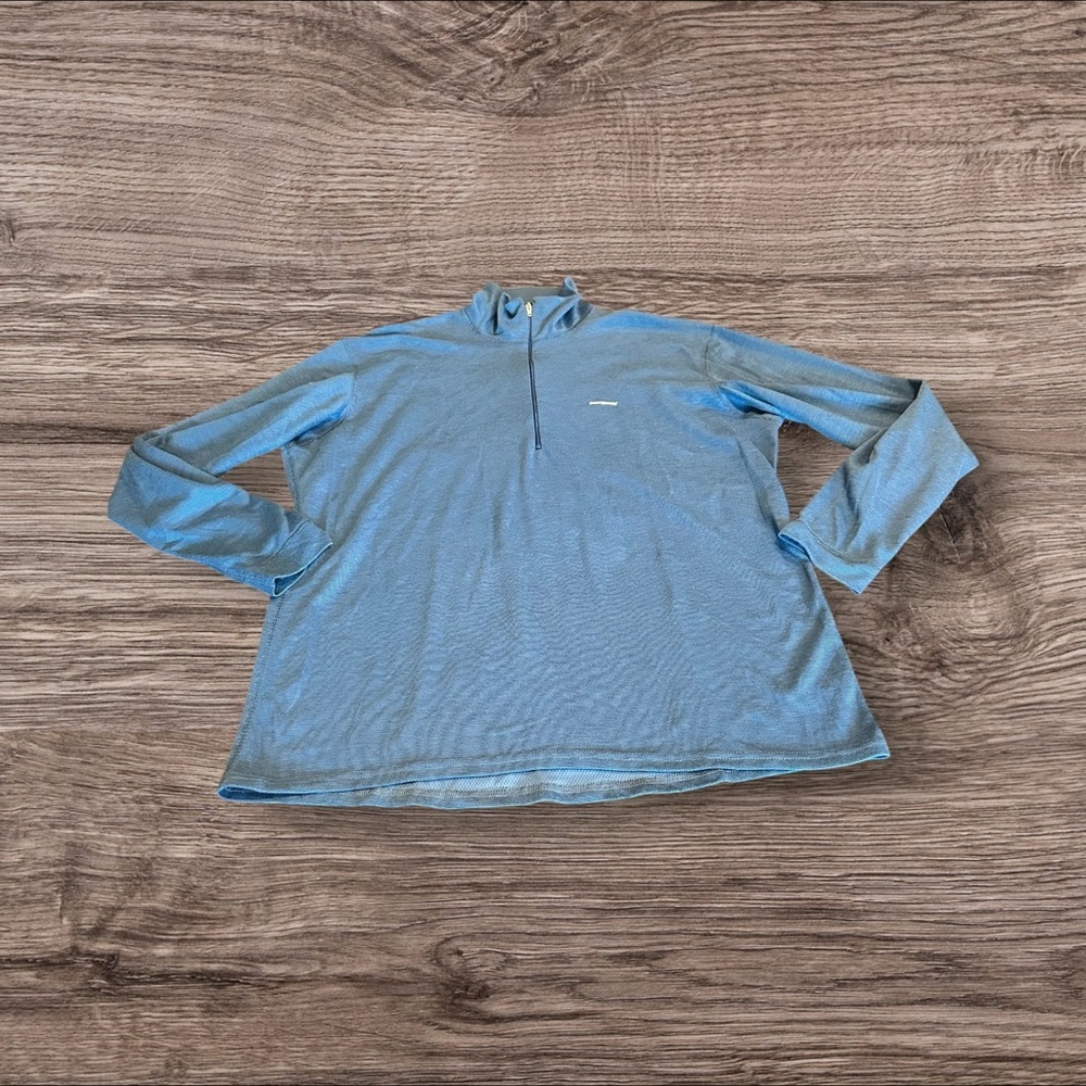 Patagonia Capilene 1/4 Zip Base Layer Pullover Size Large